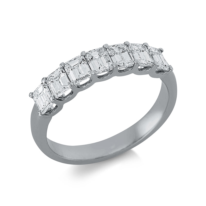 Ring 18 kt WG, 7 Sm.schliff 1,39 ct, TW-vsi/si