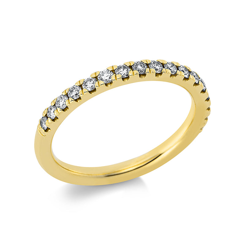 Ring 18 kt GG, 17 Brill. 0,40 ct, TW-si