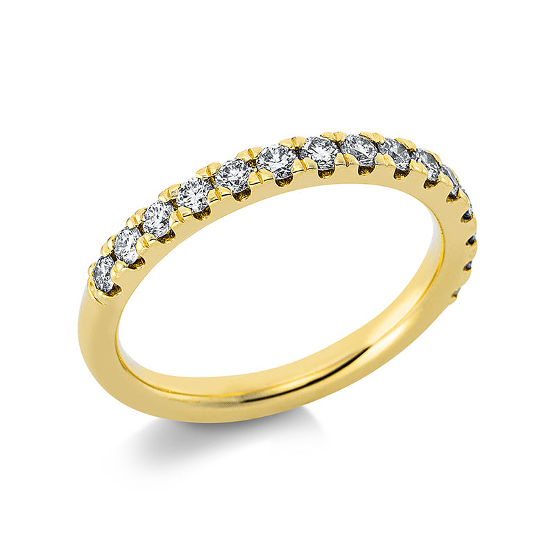 Ring 18 kt GG, 15 Brill. 0,51 ct, TW-si