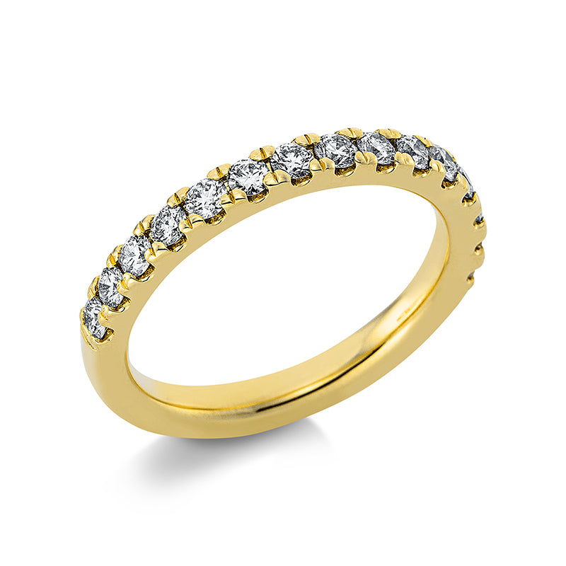 Ring 18 kt GG, 15 Brill. 0,62 ct, TW-si