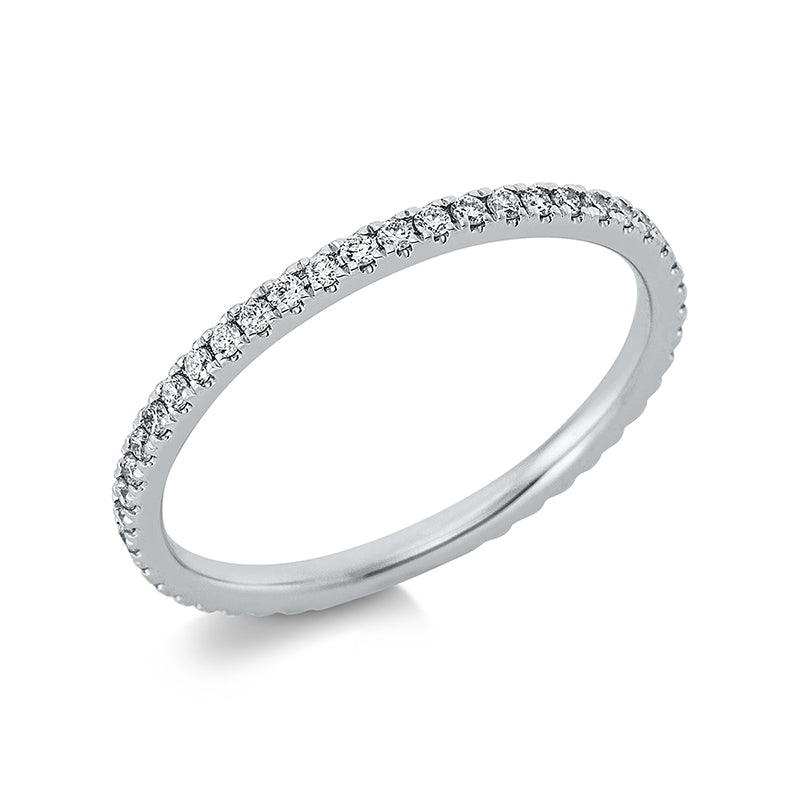 Ring 18 kt WG, 48 Brill. 0,32 ct, TW-si