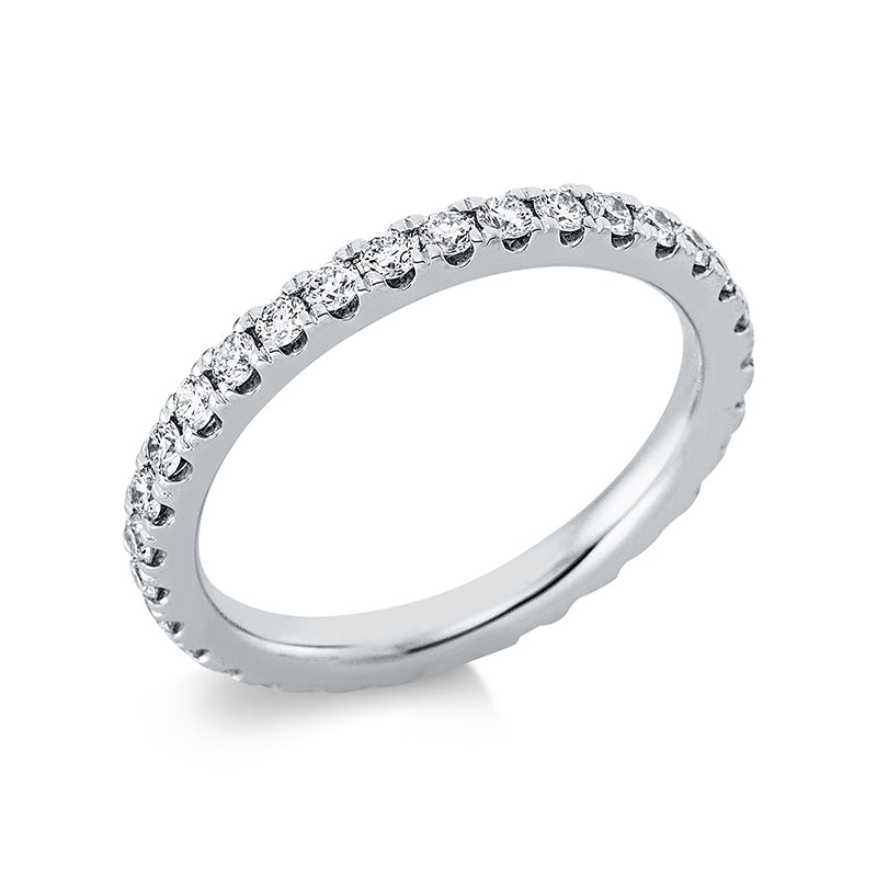 Ring 18 kt WG, 33 Brill. 0,80 ct, TW-si