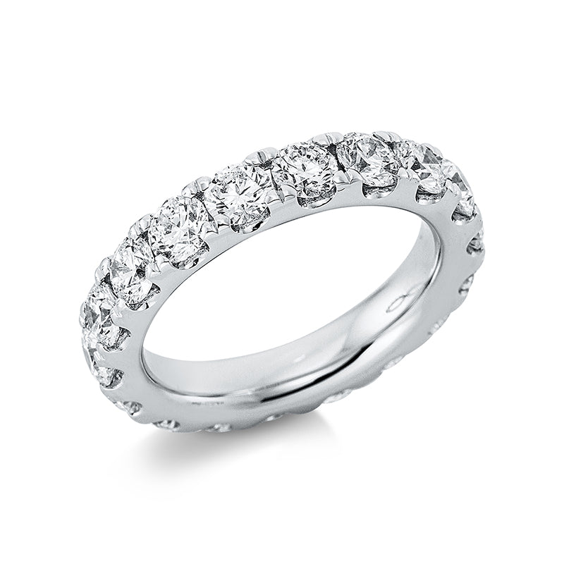Ring 18 kt WG, 18 Brill. 3,85 ct, TW-si