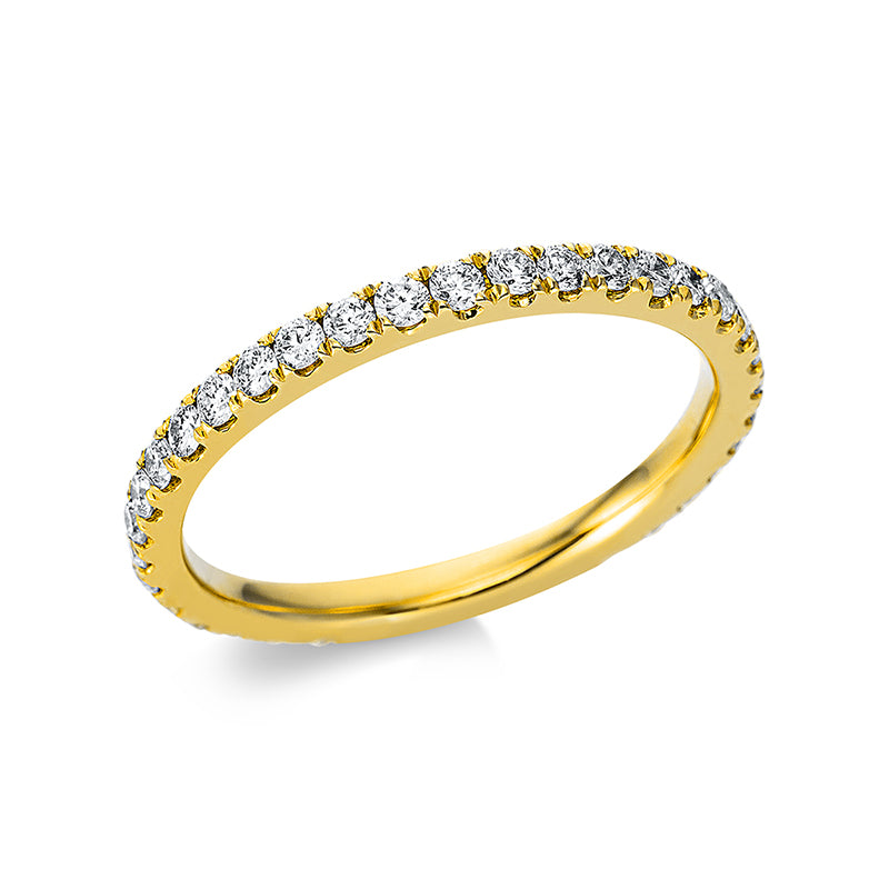 Ring 18 kt GG, 34 Brill. 0,62 ct, TW-si