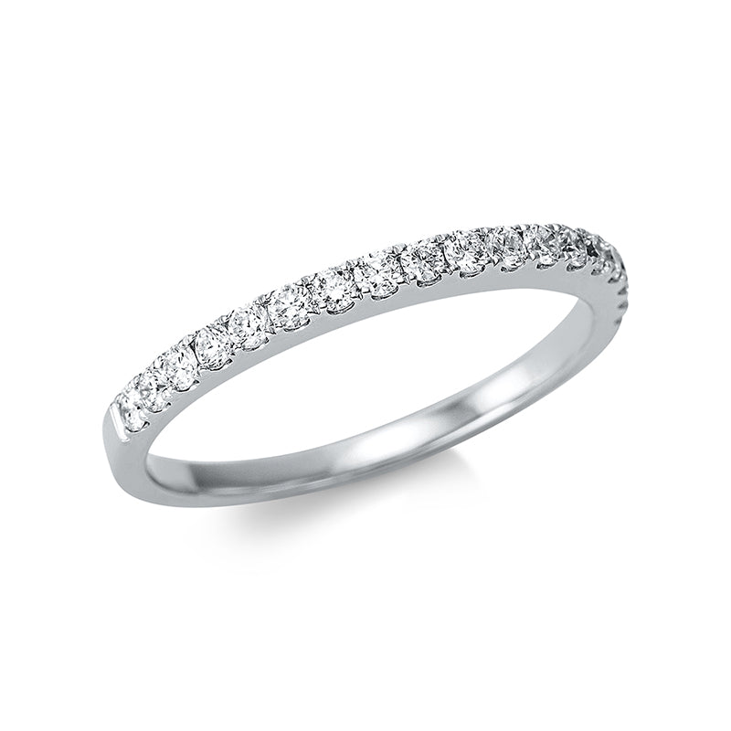 Ring 18 kt WG. 18 Brillanten 0.24 ct. TW-si. Weite:52