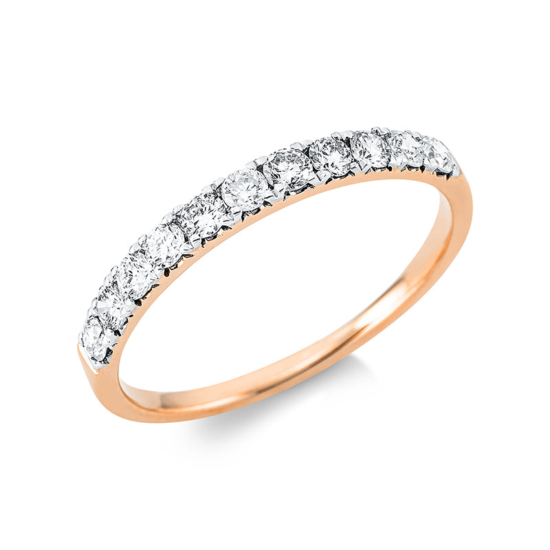 Ring 18 kt RG, 11 Brill. 0,45 ct, TW-si