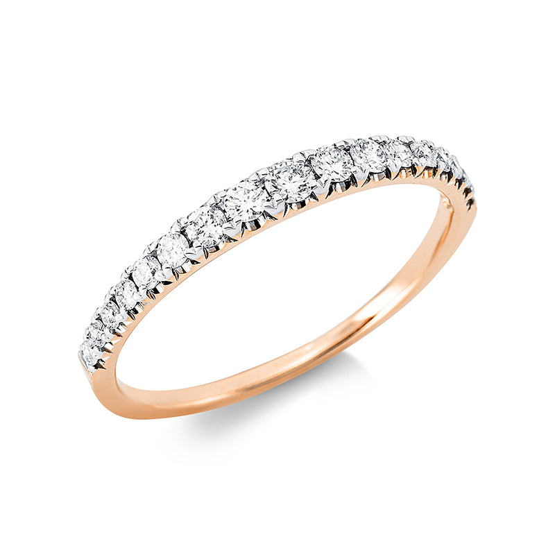 Ring 18 kt RG, 17 Brill. 0,29 ct, TW-si