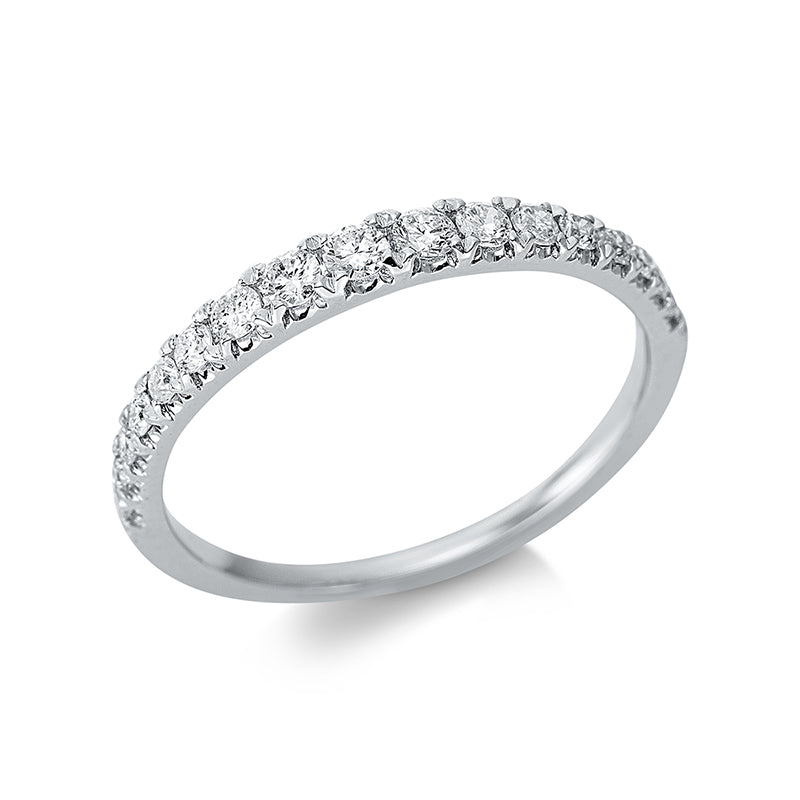 Ring 18 kt WG, 17 Brill. 0,29 ct, TW-si