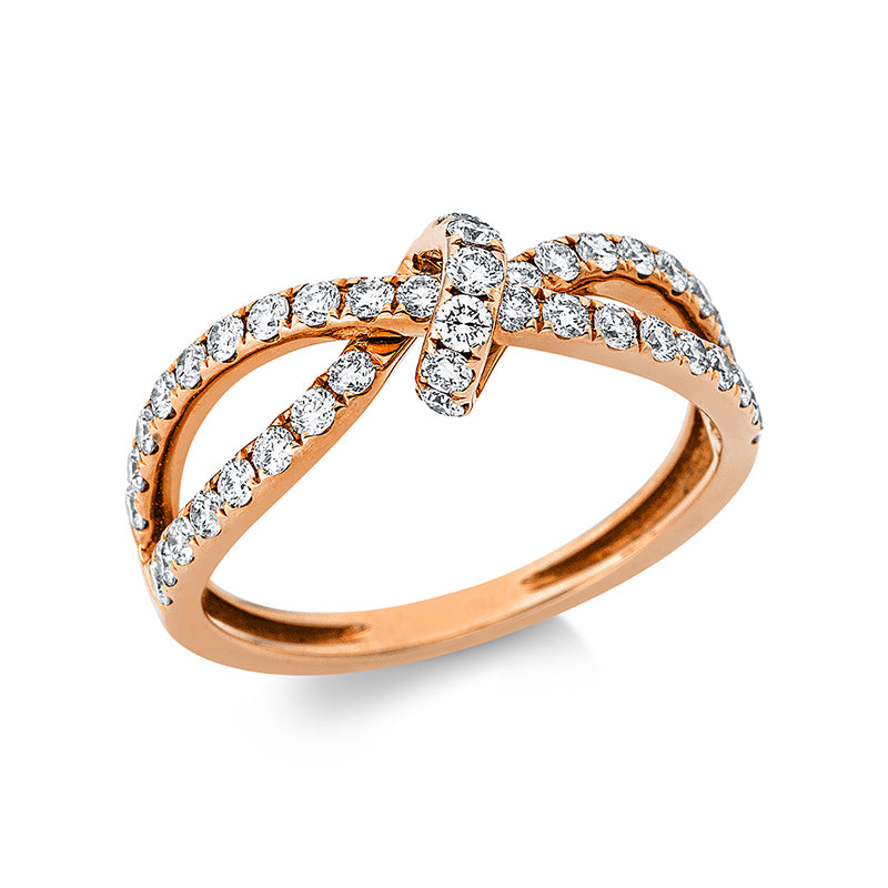 Ring 18 kt RG, 43 Brill. 0,68 ct, TW-si