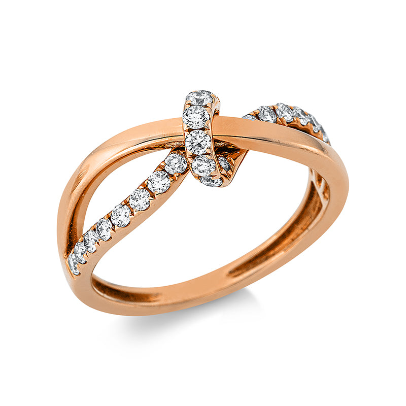 Ring 18 kt RG, 24 Brill. 0,40 ct, TW-si