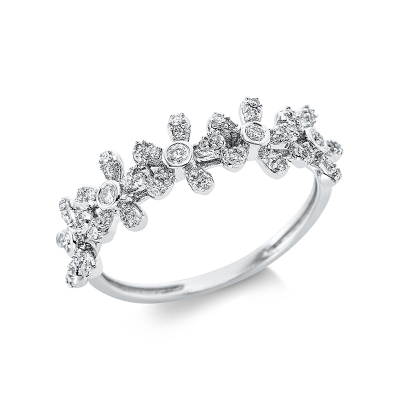 Ring 18 kt WG. 55 Brillanten 0.23 ct. TW-si. Weite:54