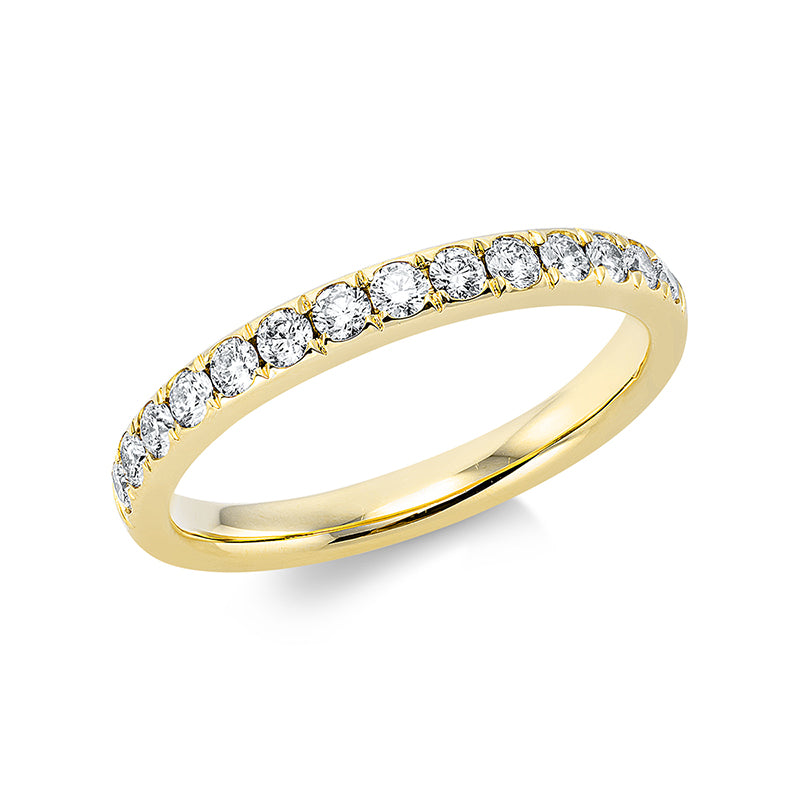 Ring 18 kt GG, 14 Brill. 0,40 ct, TW-si