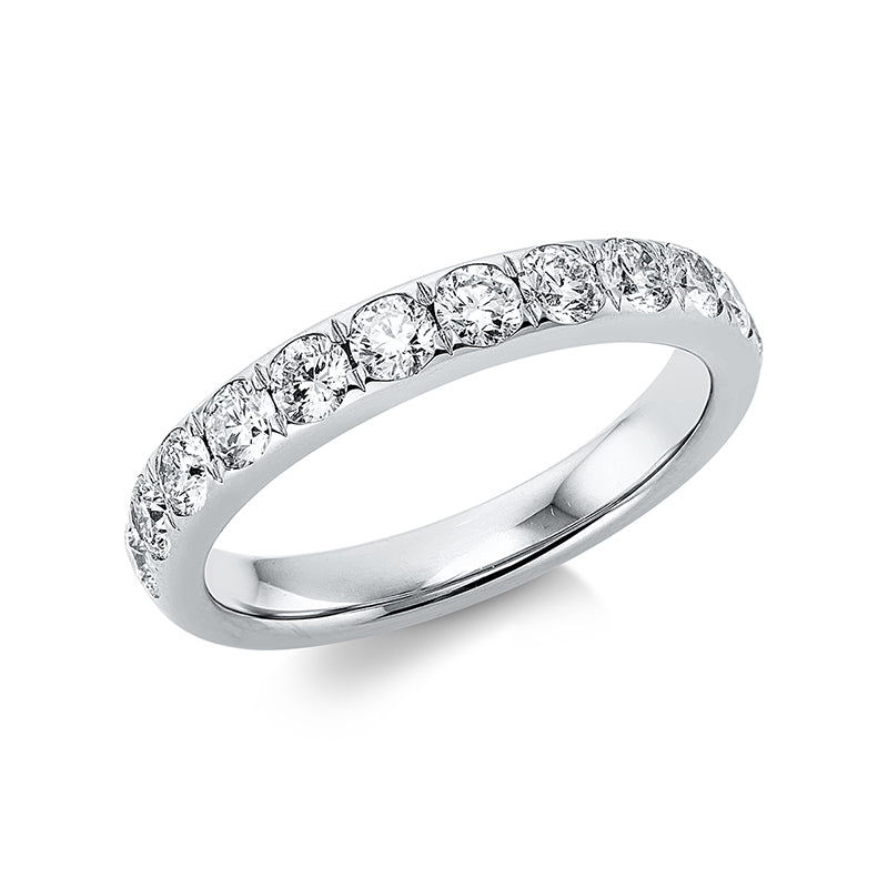 Ring 18 kt WG, 12 Brill. 0,99 ct, TW-si