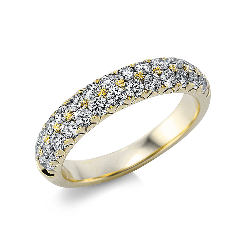 Ring 18 kt GG, 26 Brill. 1,00 ct, TW-si