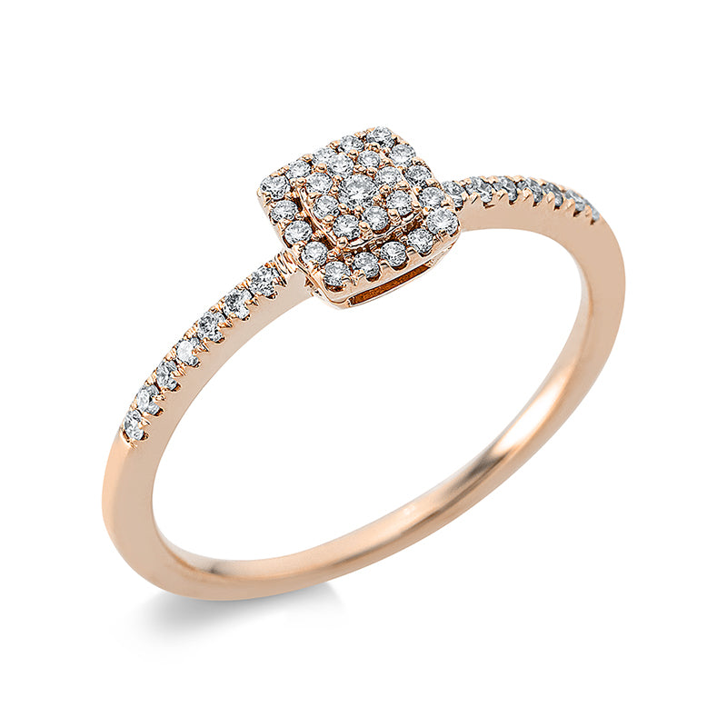 Ring 18 kt RG, 39 Brill. 0,17 ct, TW-si