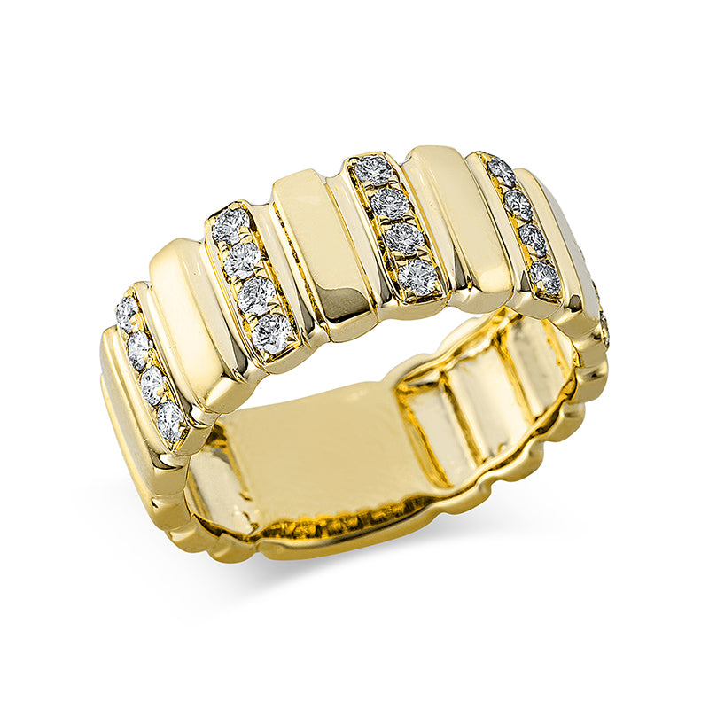 Ring 18 kt GG, 20 Brill. 0,33 ct, TW-si