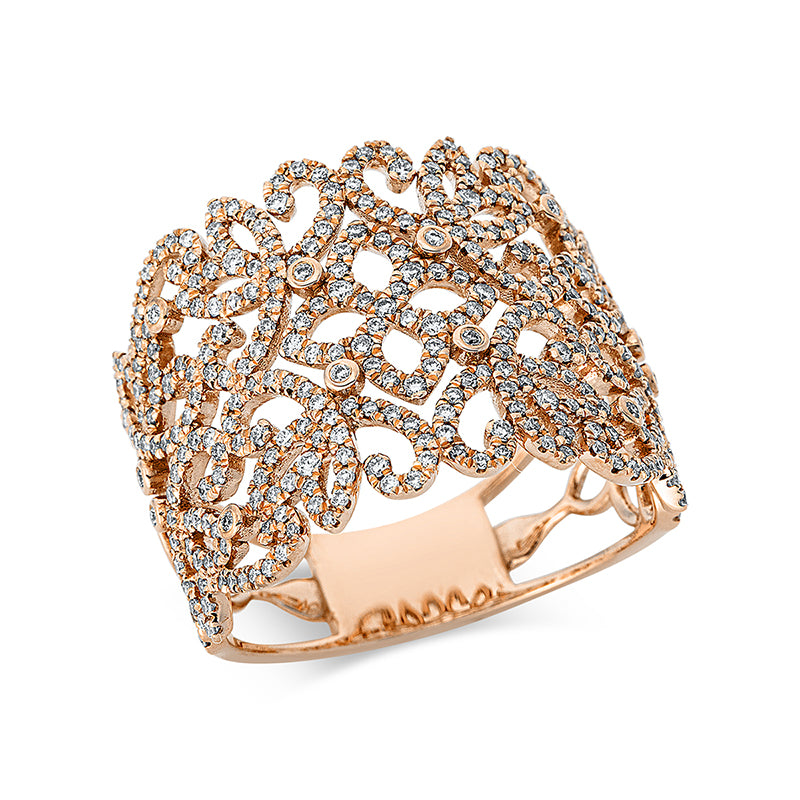 Ring 18 kt RG, 357 Brill. 0,78 ct, TW-si