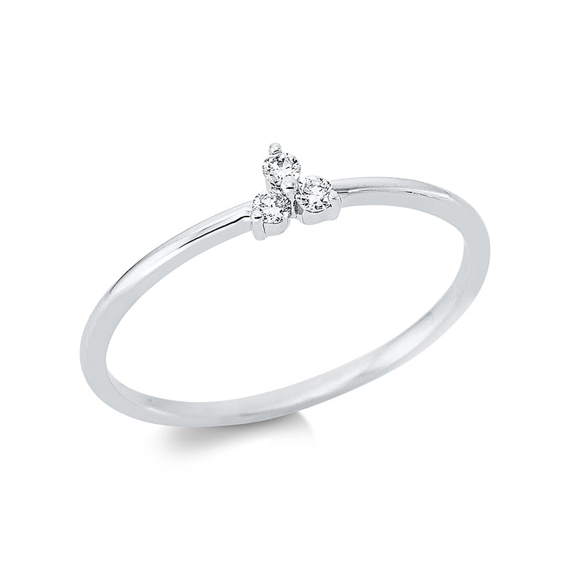 Ring 18 kt WG, 3 Brill. 0,07 ct, TW-si