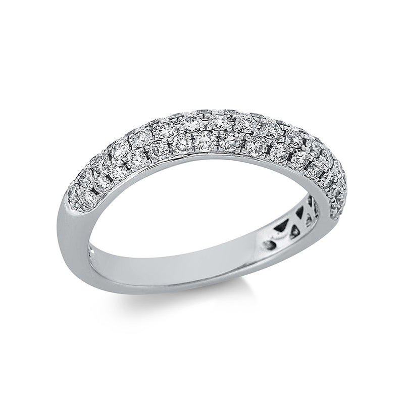 Ring 18 kt WG, 49 Brill. 0,72 ct, TW-si