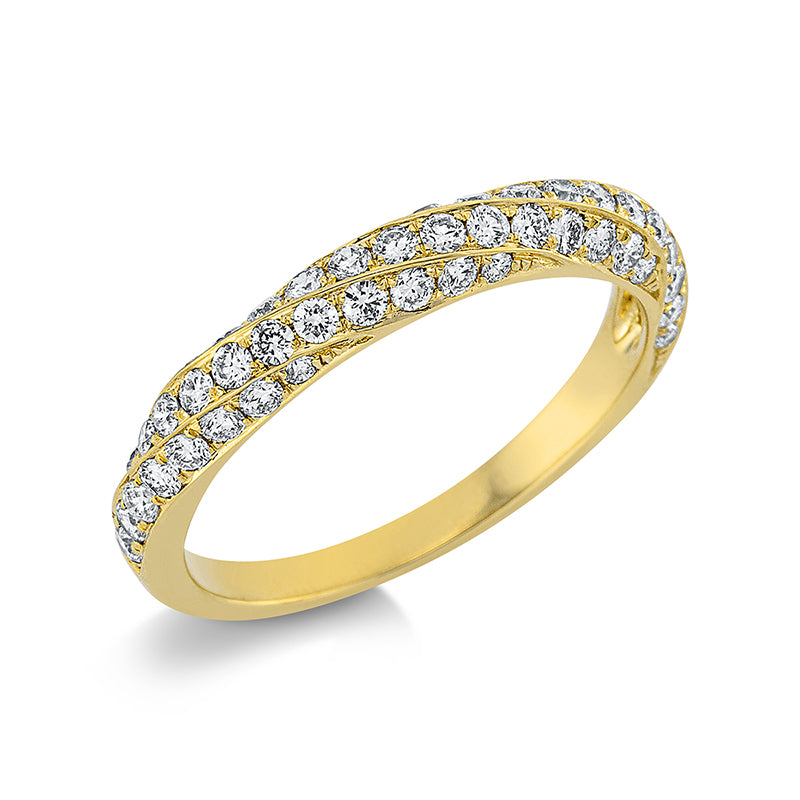 Ring 18 kt GG, 56 Brill. 0,70 ct, TW-vsi