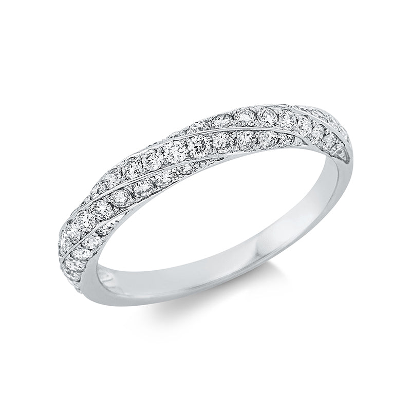 Ring 18 kt WG, 56 Brill. 0,70 ct, TW-vsi
