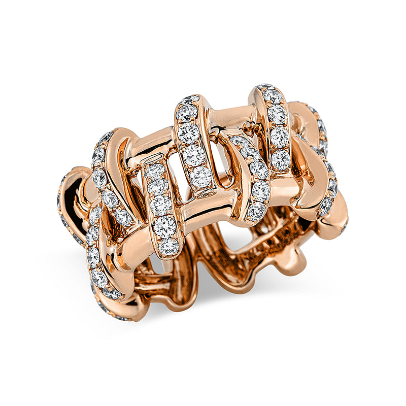 Ring 18 kt RG, 70 Brill. 1,76 ct, TW-vsi