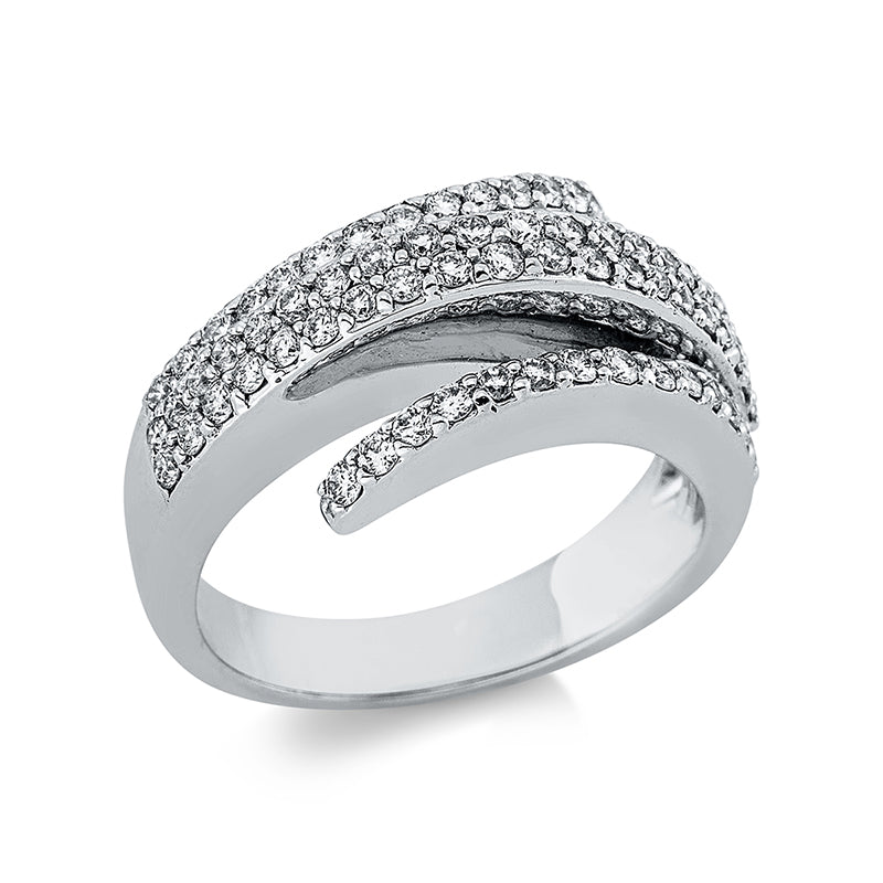 Ring 18 kt WG, 68 Brill. 0,77 ct, TW-vsi