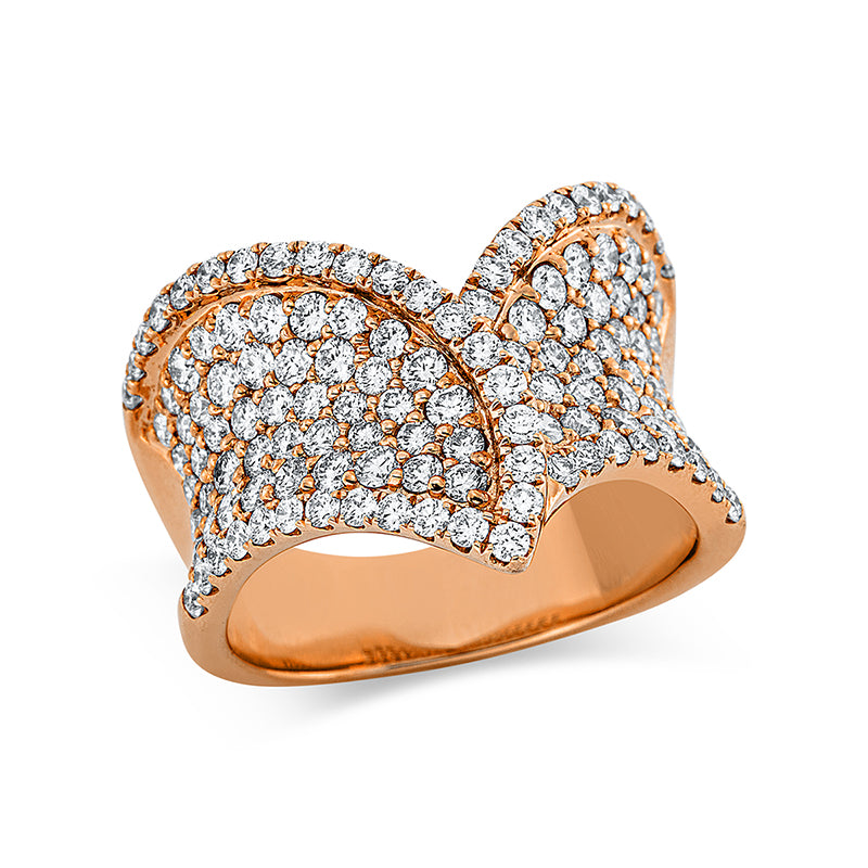 Ring 18 kt RG, 129 Brill. 2,11 ct, TW-vsi