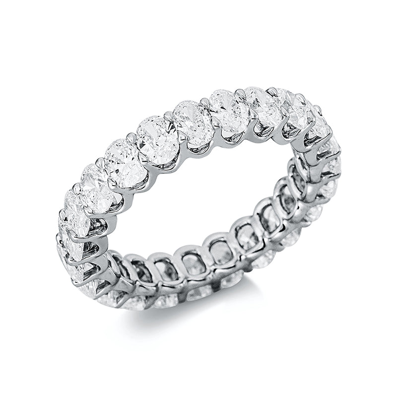 Ring 18 kt WG. 23 Oval 3.51 ct. I-si. Weite:52