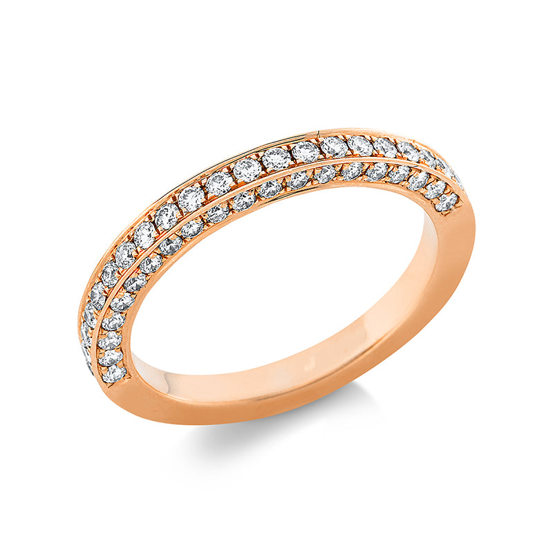 Ring 18 kt RG, 61 Brill. 0,60 ct, TW-vsi