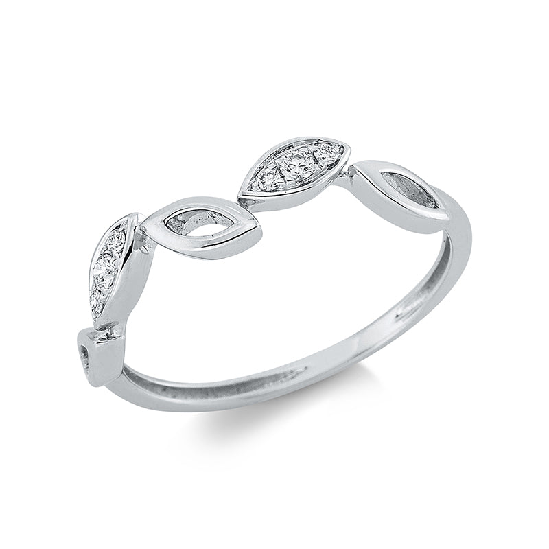 Ring 18 kt WG, 6 Brill. 0,06 ct, TW-si