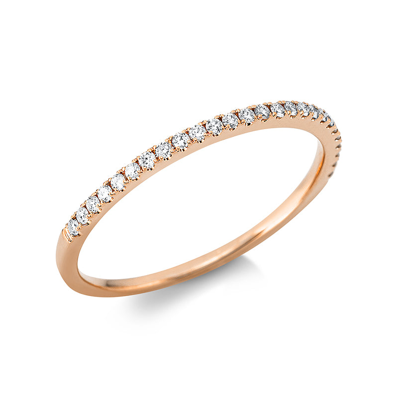 Ring 18 kt RG. 26 Brillanten 0.13 ct. TW-si. B:1.1 mm. Weite:52
