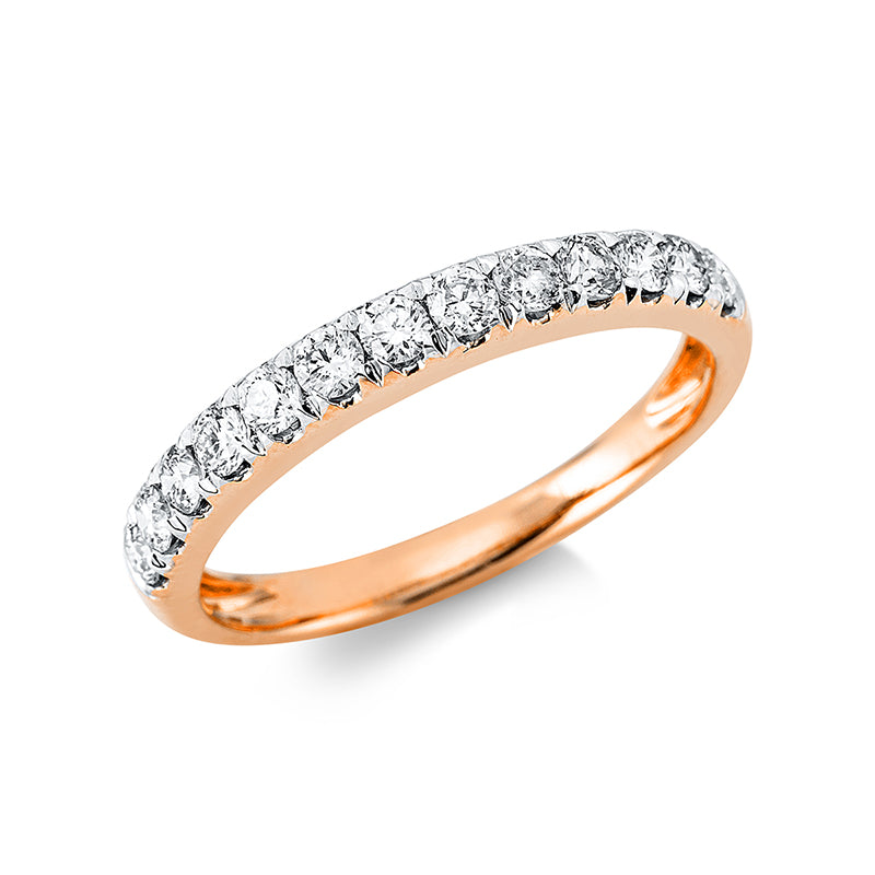 Ring 18 kt RG, 13 Brill. 0,48 ct, TW-si