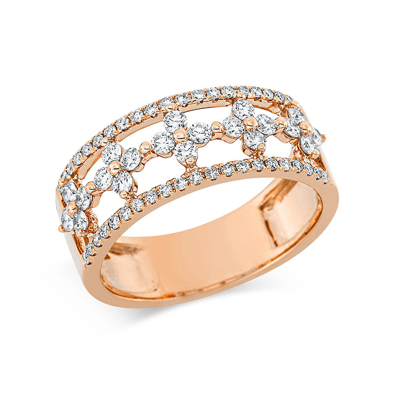 Ring 18 kt RG, 62 Brill. 0,63 ct, TW-vsi