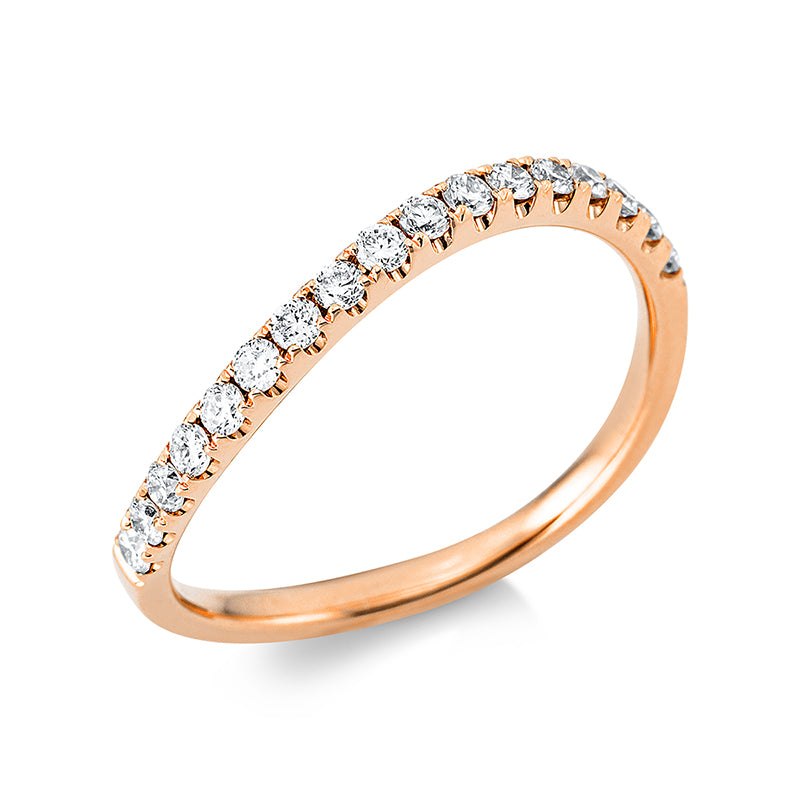 Ring 18 kt RG, 17 Brill. 0,27 ct, TW-si