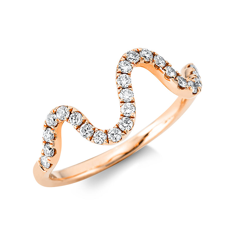 Ring 18 kt RG, 24 Brill. 0,27 ct, TW-si