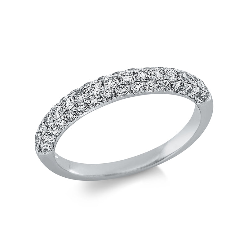 Ring 18 kt WG, 49 Brill. 0,83 ct, TW-si