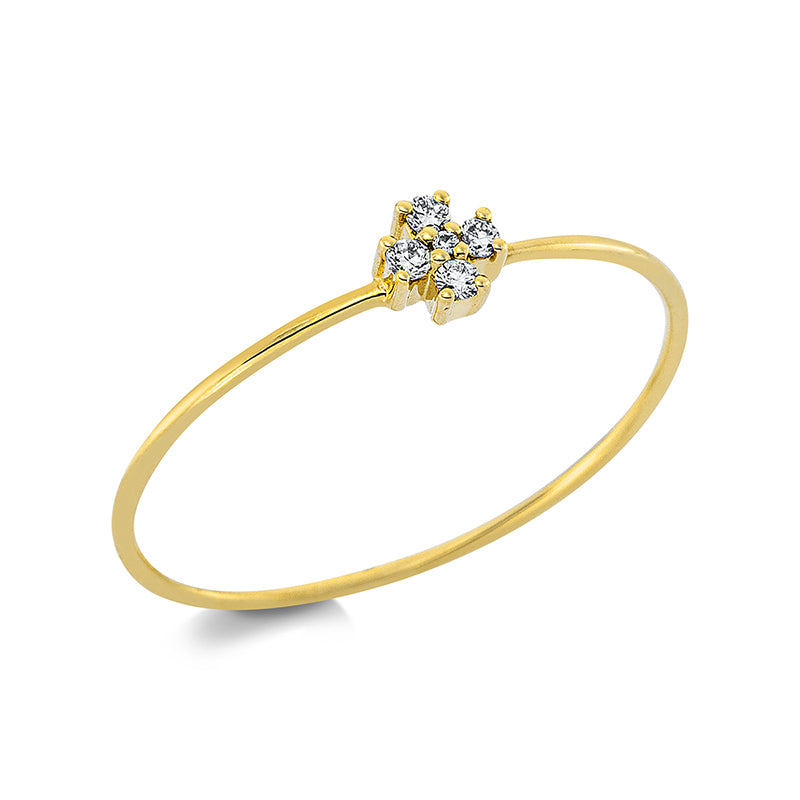 Ring 18 kt GG, 5 Brill. 0,04 ct, TW-si