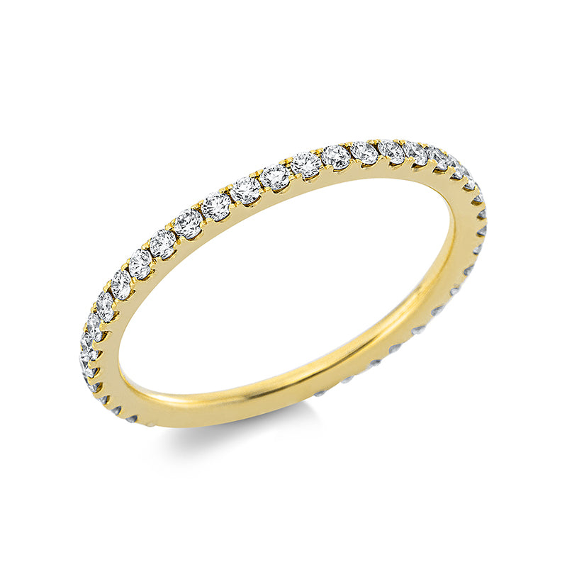 Ring 18 kt GG, 38 Brill. 0,45 ct, TW-si