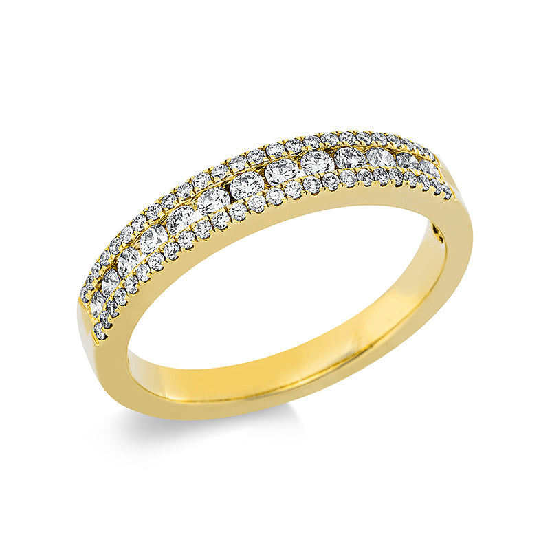 Ring 18 kt GG, 63 Brill. 0,42 ct, TW-si