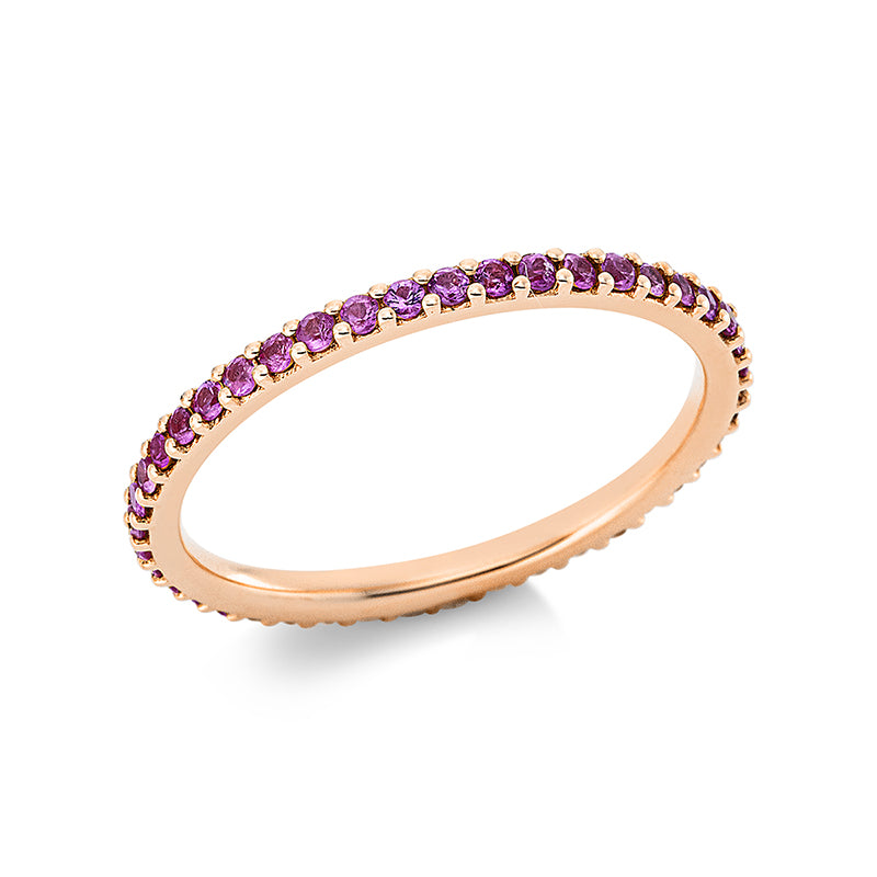 Ring 18 kt RG. 43 Saphire 0.54 ct pink. Weite:53