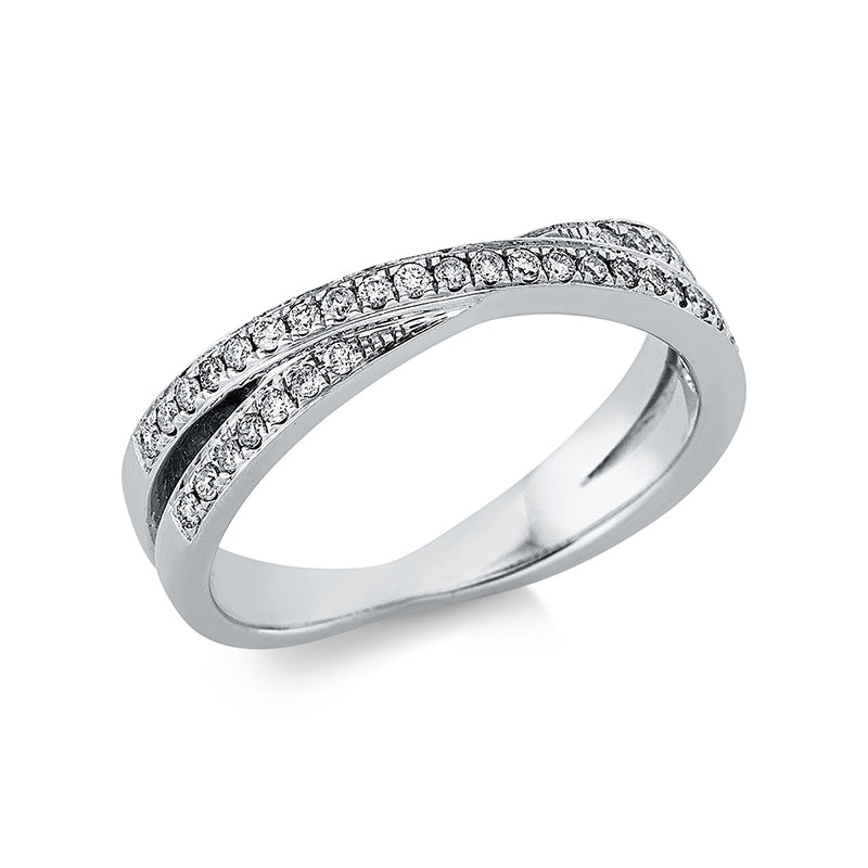 Ring 18 kt WG, 37 Brill. 0,22 ct, W-pi