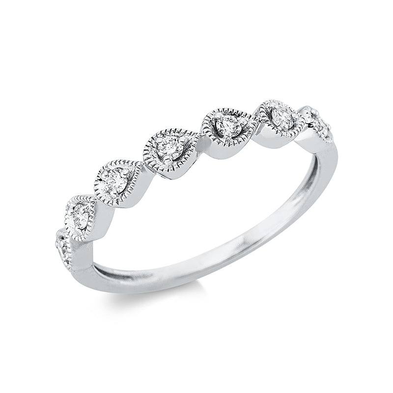 Ring 18 kt WG, 7 Brill. 0,16 ct, TW-si
