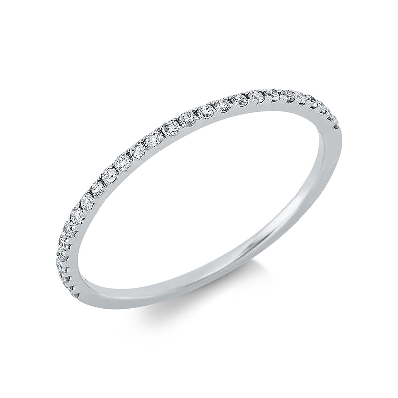 Ring 18 kt WG, 27 Brill. 0,14 ct, TW-si