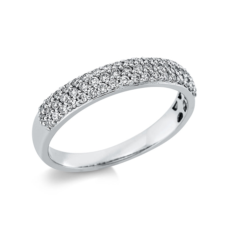Ring 18 kt WG, 55 Brill. 0,42 ct, TW-si