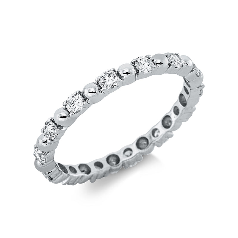 Ring 18 kt WG, 14 Brill. 0,56 ct, TW-si