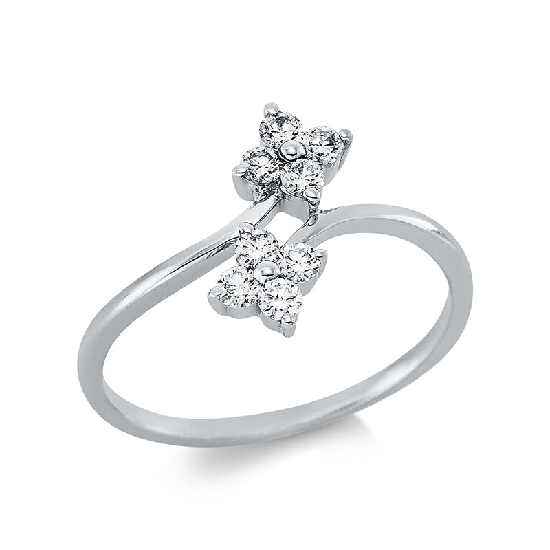 Ring 18 kt WG, 8 Brill. 0,32 ct, TW-si
