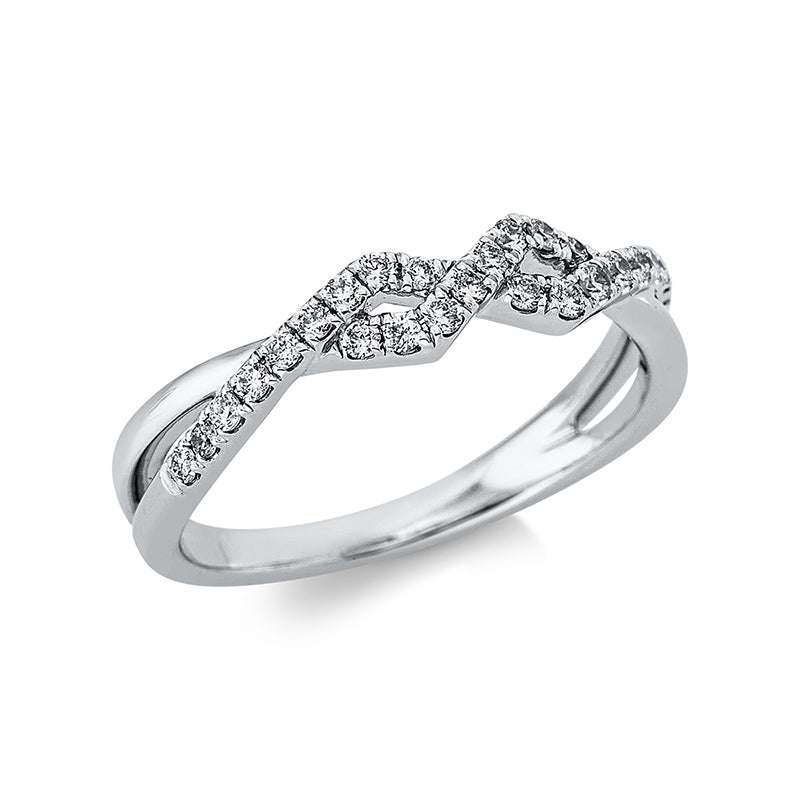 Ring 18 kt WG, 26 Brill. 0,27 ct, TW-si