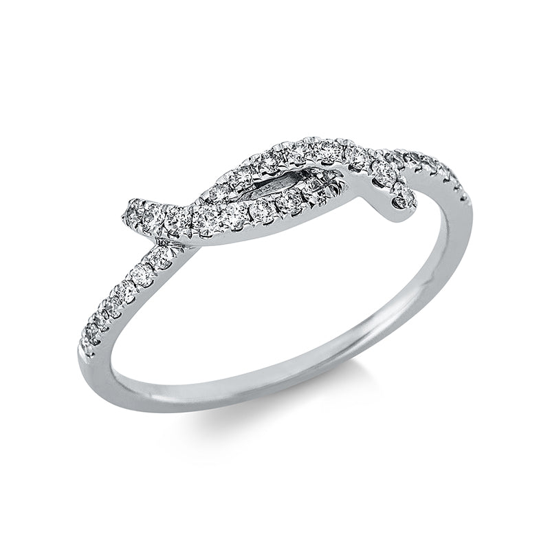 Ring 18 kt WG, 30 Brill. 0,25 ct, TW-si