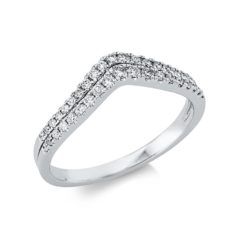 Ring 18 kt WG, 40 Brill. 0,30 ct, TW-si